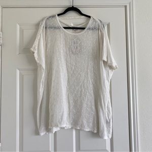 NWT Johnny Was Pete & Greta Embroidered Eyelet Oversized Tunic in White Size S